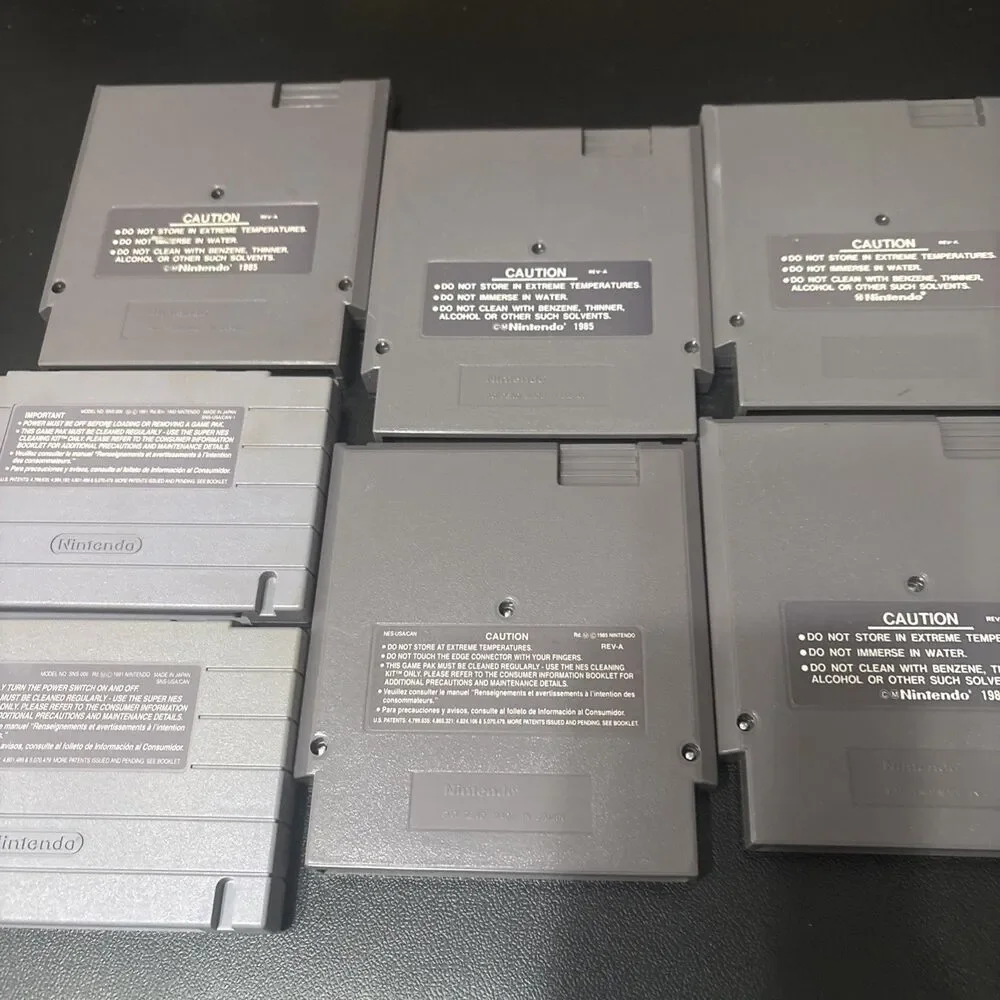 Lot Of 7 Authentic Nintendo/super Games Golgo13, Air Fortress, Madden, And Extra